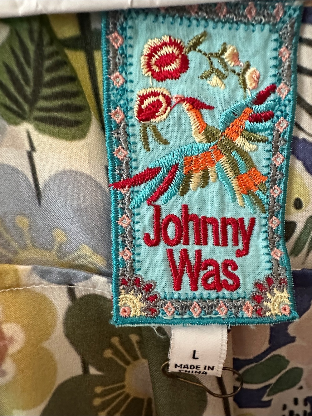 Johnny Was Multicolor Floral Sleeveless Button-Front Blouse - Picture 2 of 5